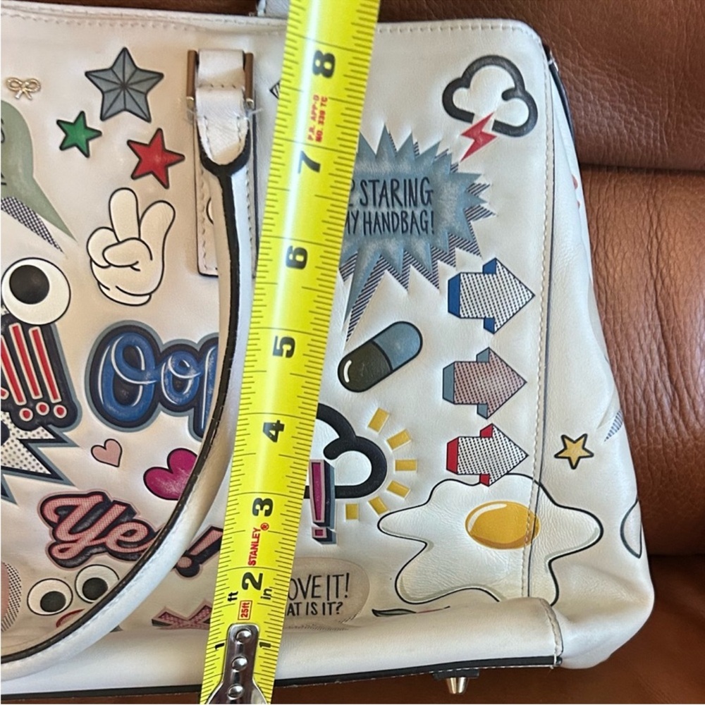 Anya Hindmarch Cream Graphic Tote Bag size medium. - Picture 10 of 16